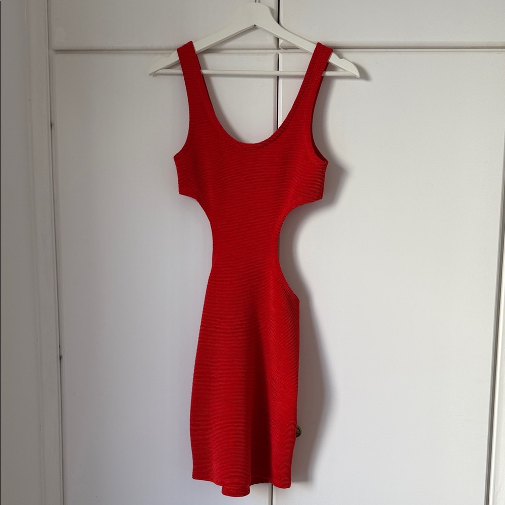 Bikbok Chic Backless Red Dress
